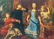 Portrait of the artist's four children.